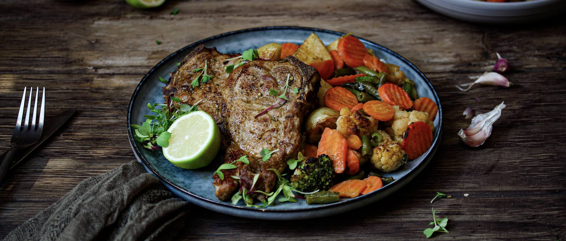 Pork chops with Country Mix