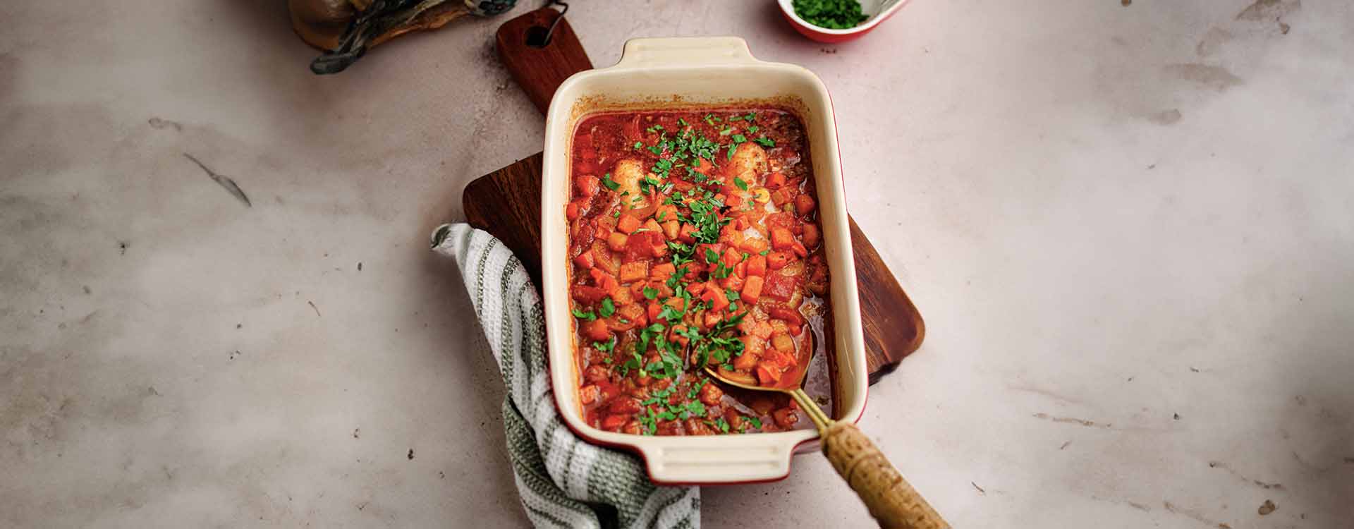 Oven Baked Fish with Veg and Tomato