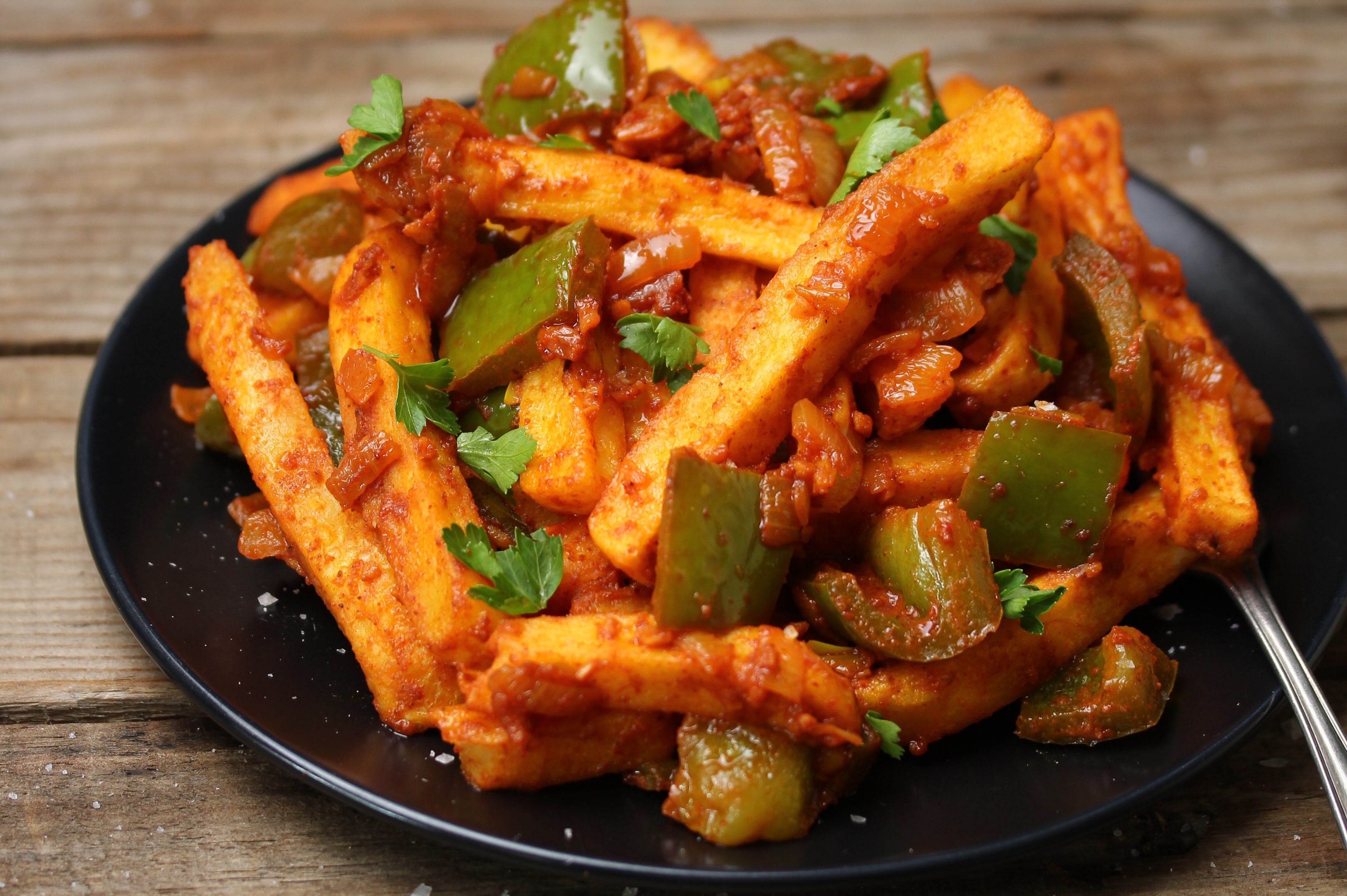 Saucy Masala and Green Pepper Fries