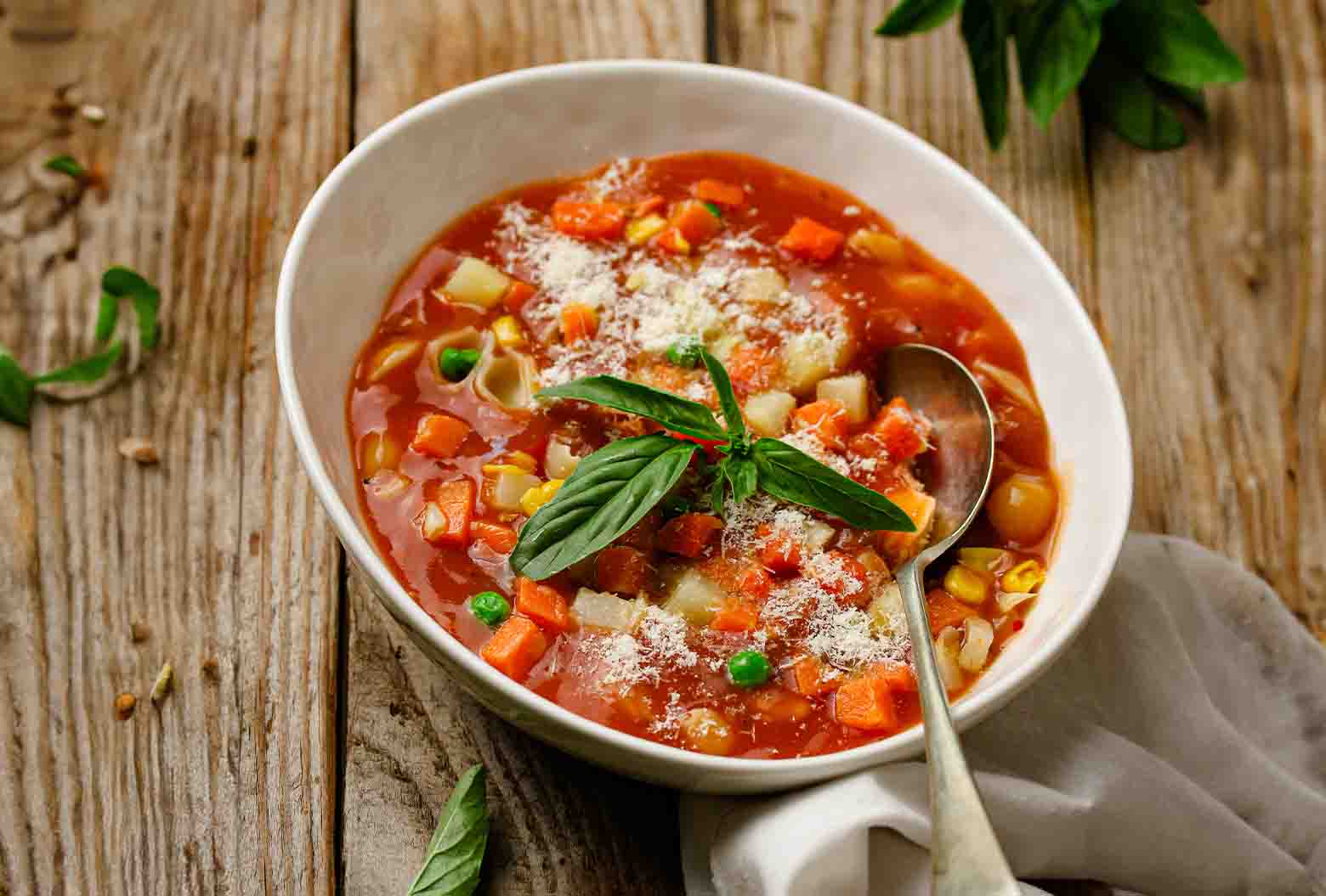 One Pot Mix Vegetable Minestrone Soup